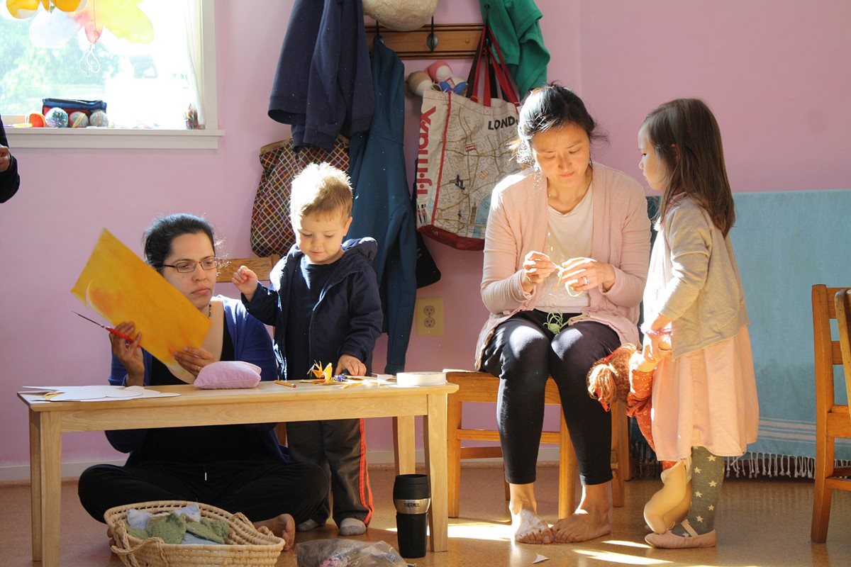 Parents and Children in Classroom