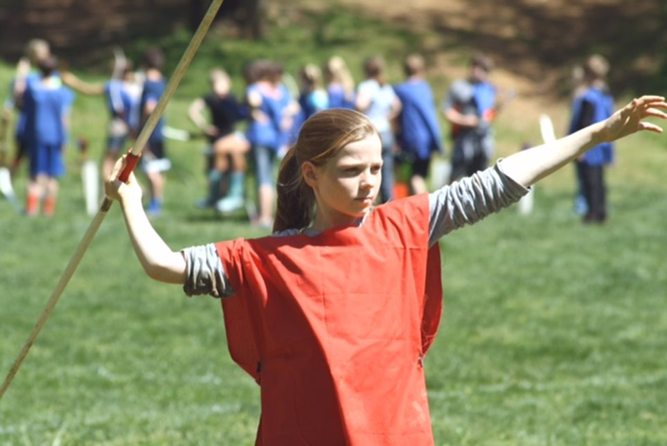 Girl Throwing A Javeline