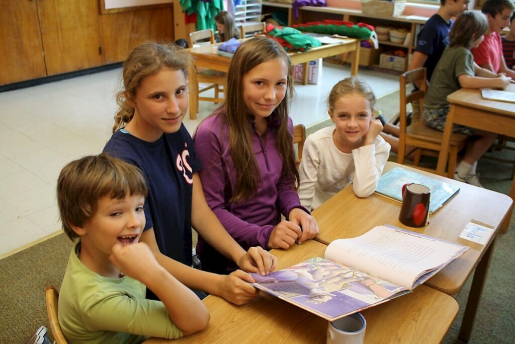 Washington Waldorf School Kids Reading